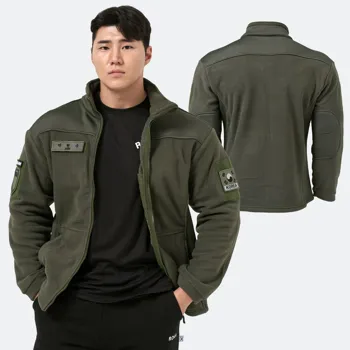 4_국산_프리미엄_보아털_후리스_국방__군인_군용_군대_겨울_기모_상의_간부용_카키_벨크로_점퍼_혹한기_훈련