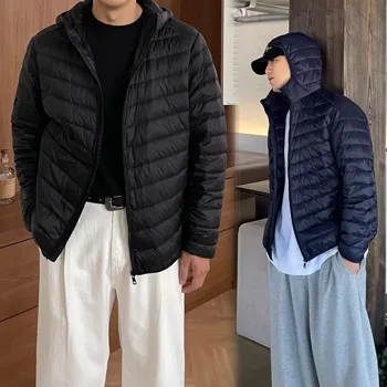 4_어둑_남성_카라넥후드넥_오리털_덕다운_오리털_경량_패딩