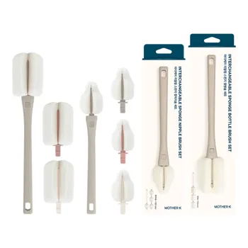 아기 젖꼭지 추천 마더케이 리필형 스펀지 젖꼭지솔 세트