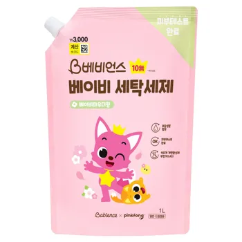 아기 세제 추천 베비언스 핑크퐁 베이비파우더 리필