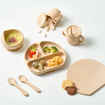 아기 이유식기 추천 어텀31 실리콘 올인원 세트 베이지